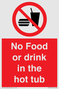 No Food or drink in the hot tub